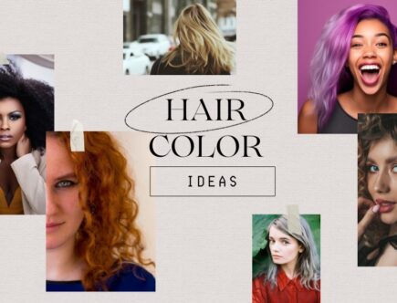 An illustration of various hair colors for women