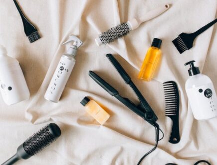 Flatlay of Hair Products